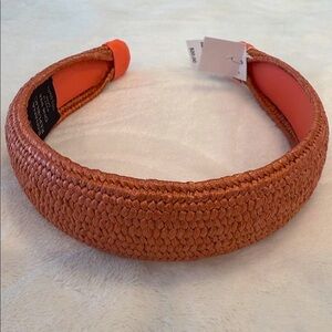 Banana Republic Factory Pink Braided Headband padded ends preppy boho one size